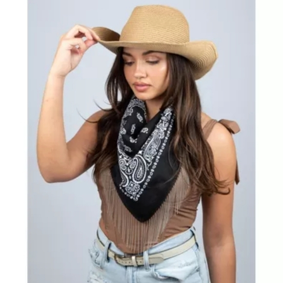 NWT David And Young Bling Chain Fringe Bandana - Picture 4 of 4